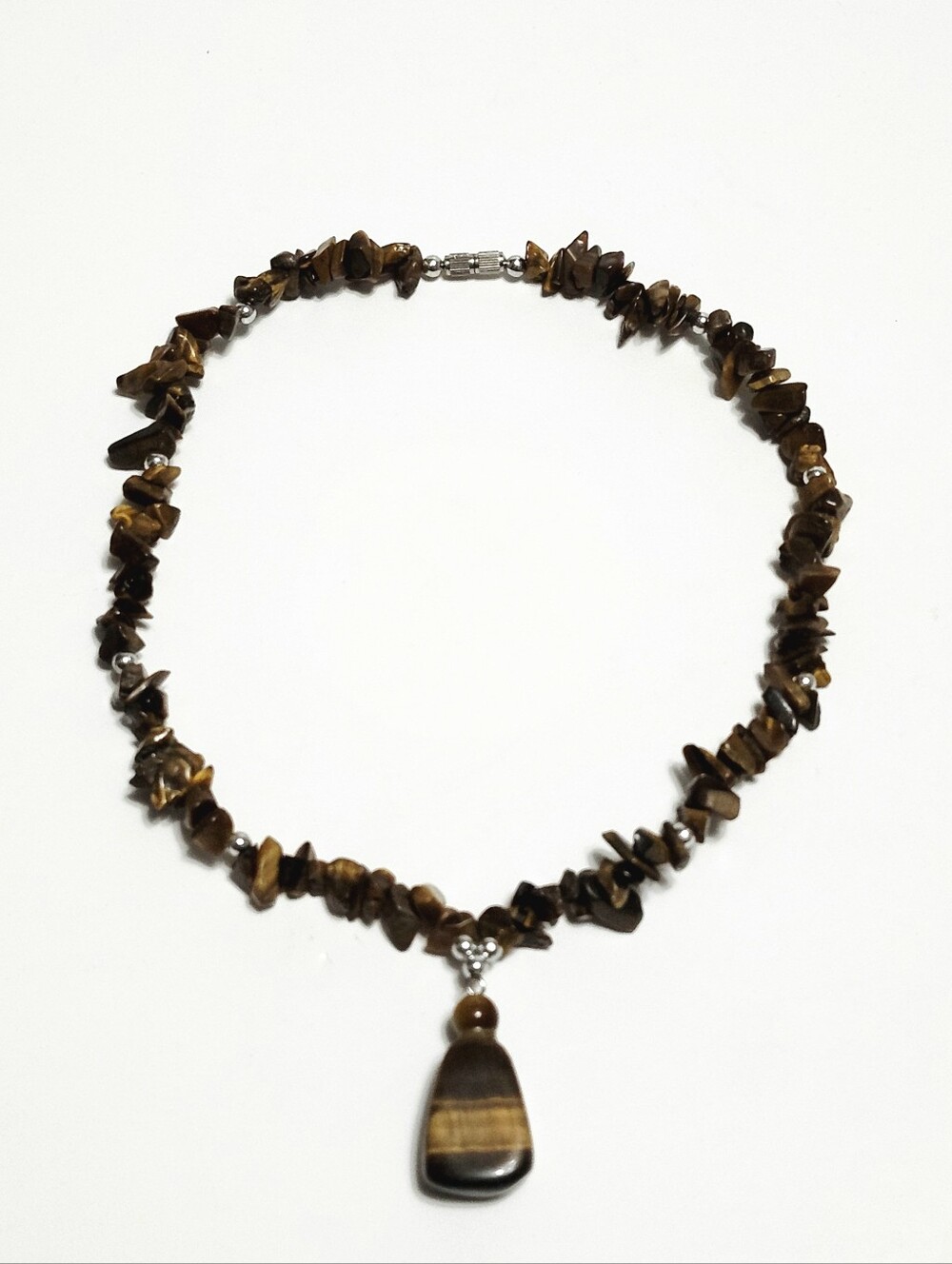 Tiger's Eye Natural Stones Necklace size 16"